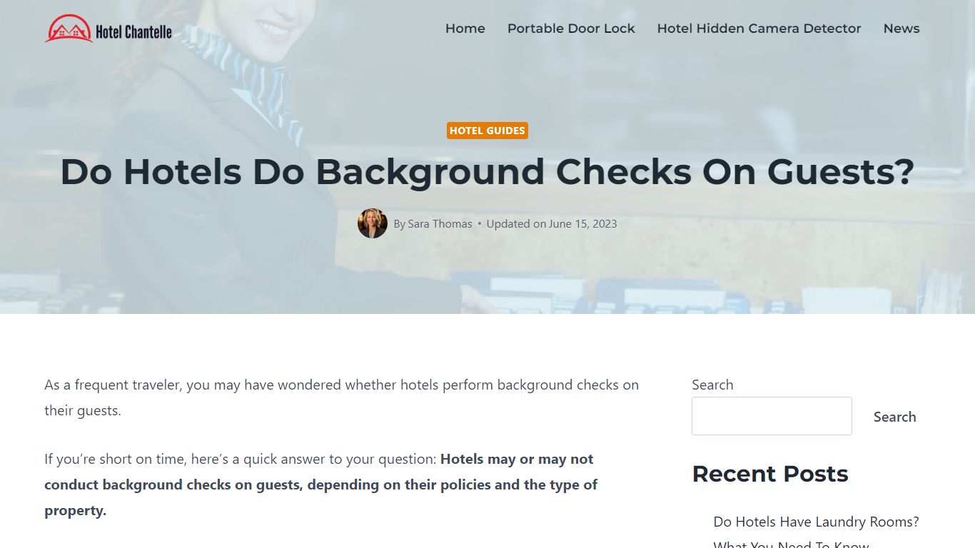 Do Hotels Do Background Checks On Guests? - Hotel Chantelle